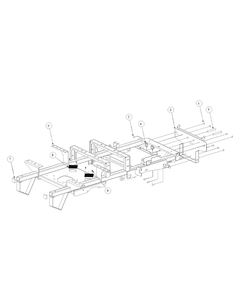 Frame Assembly Diagram and Parts List for M60-KW (53AB5D8X150-25-HP)(2003 1/2) Cub Cadet Lawn Tractor